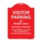 Signmission Visitor Parking By Permit No Public Parking Heavy-Gauge Aluminum Sign, 24" x 18", RW-1824-9871 A-DES-RW-1824-9871 - alternate 1